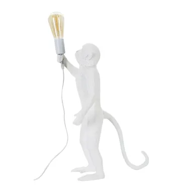 LAMPA STOŁOWA MONKEY BIAŁA 26x34x55 cm